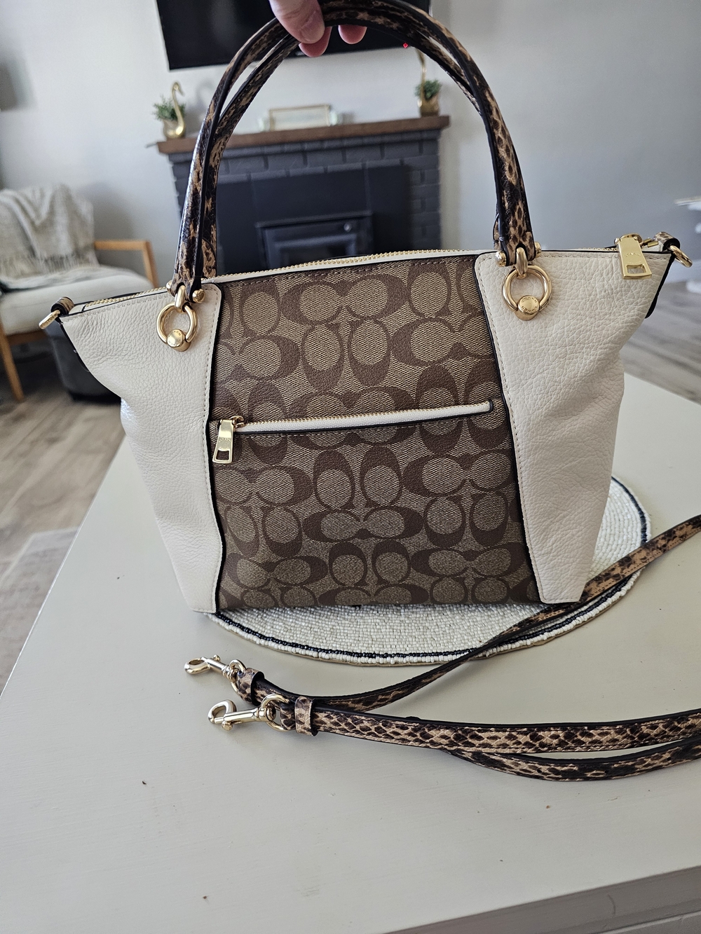 Coach Kacey Satchel In Signature Brown Canvas And Leather - Picture 2 of 13
